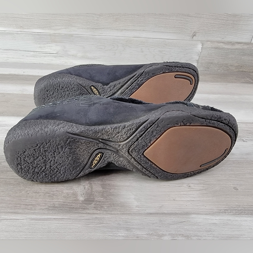 Keen Midori Black Leather Slip On Monk Loafer Shoe Women's Size 8½ - Picture 12 of 15
